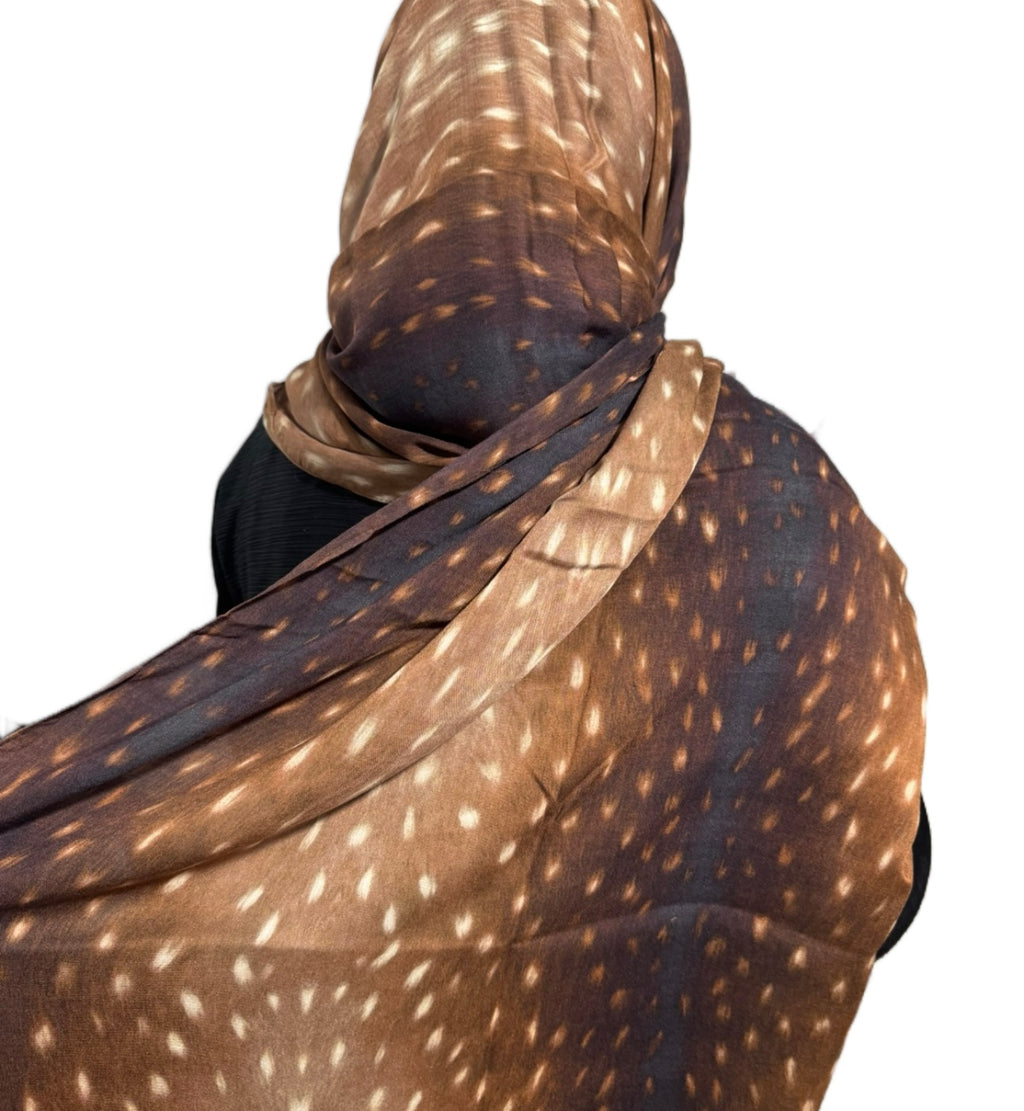 Fawn print double side - modal hijab