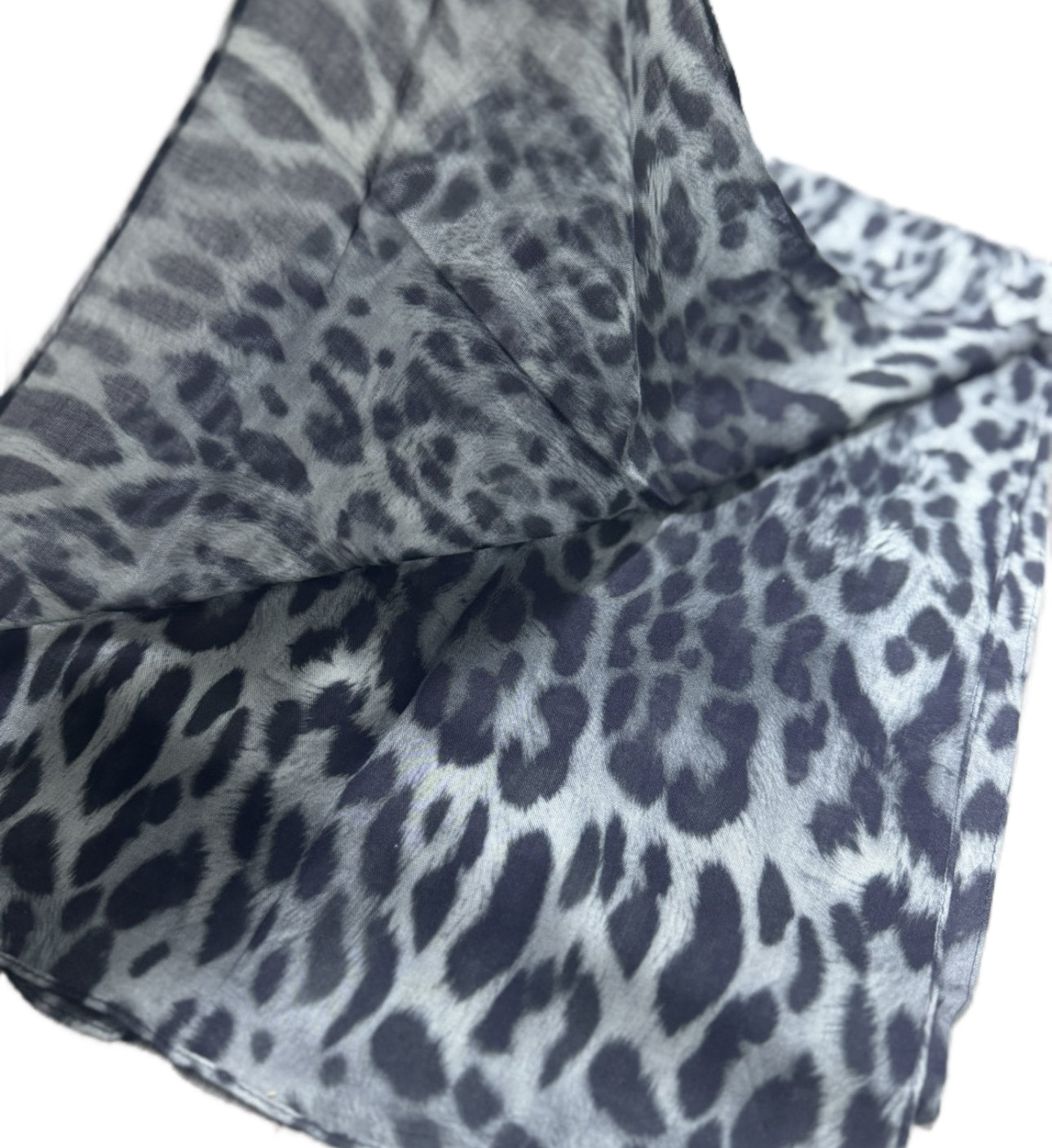 Premium Modal Hijab in Grey Leopard Print - Soft, Breathable & Lightweight