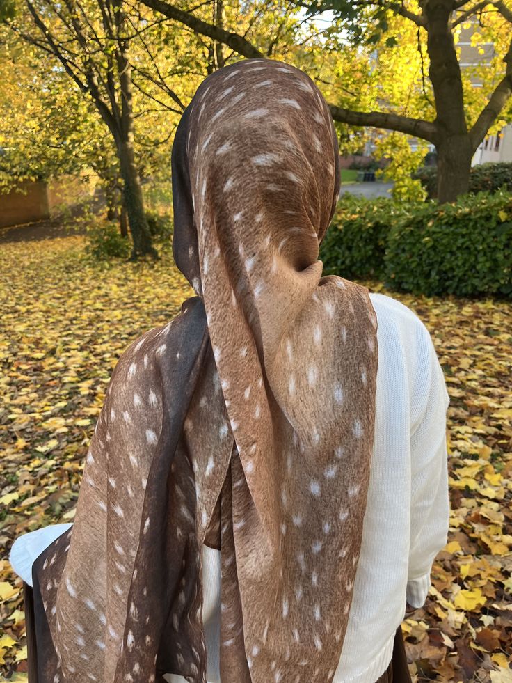 Fawn/Deer double side print Jersy hijab