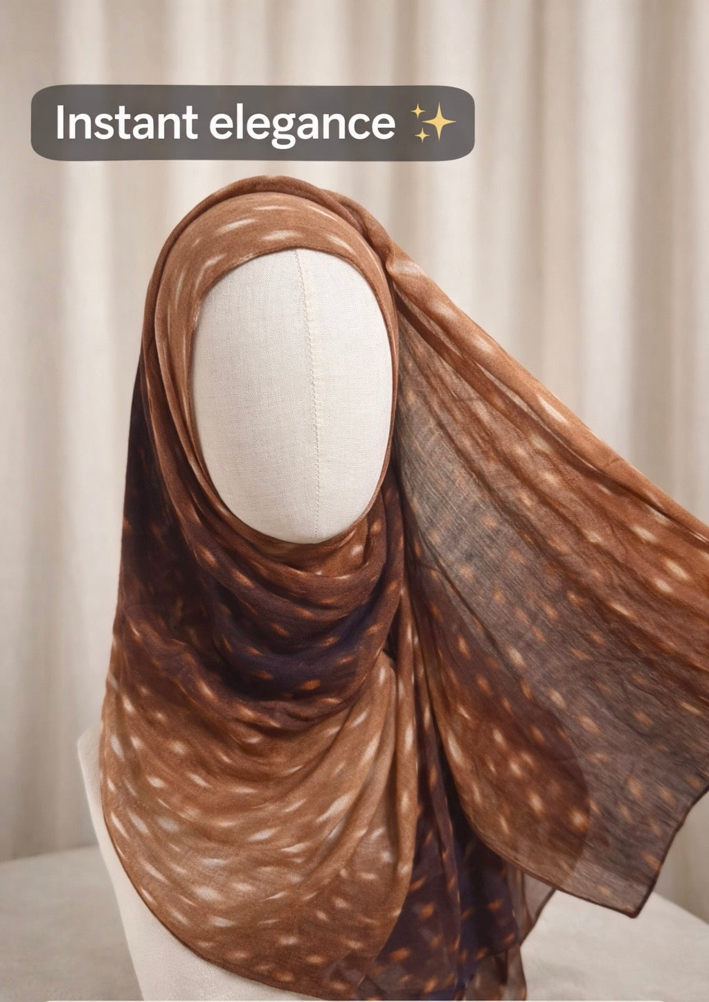 Fawn print double side - modal hijab