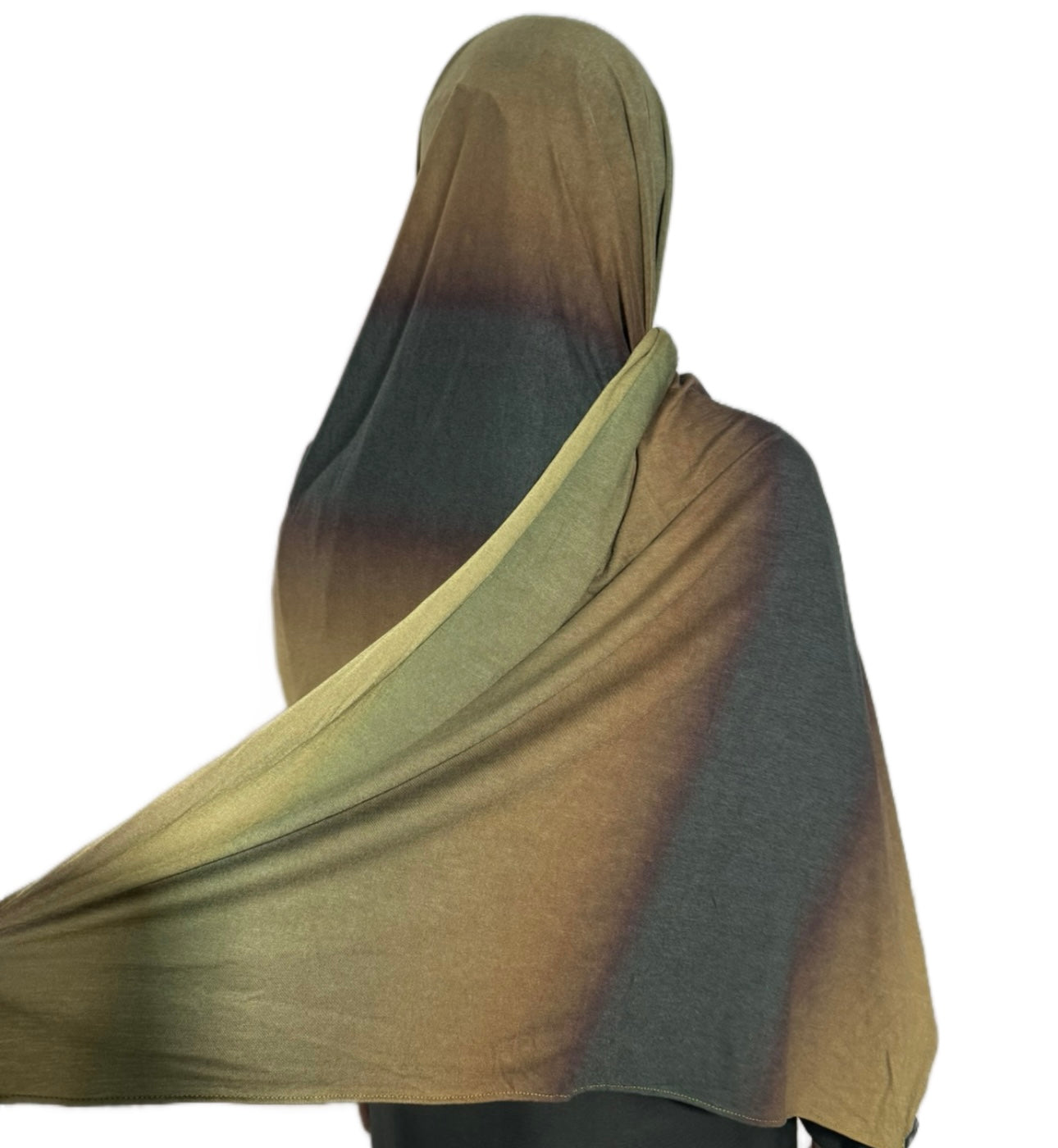 Olive - double side printed Jersy hijab